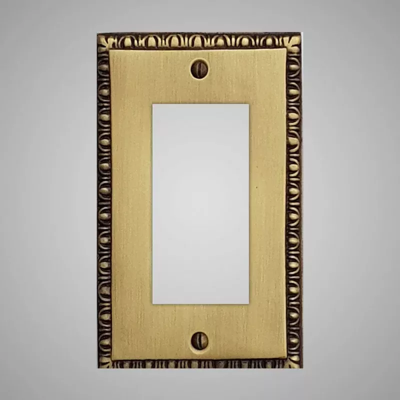 1 Gang Rocker Light Switch Plate - Egg & Dart Design