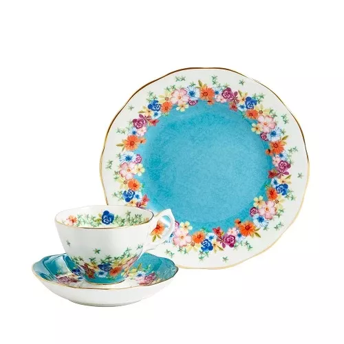 100 Years 1940 Florence 3-Piece Tea Set by Royal Albert