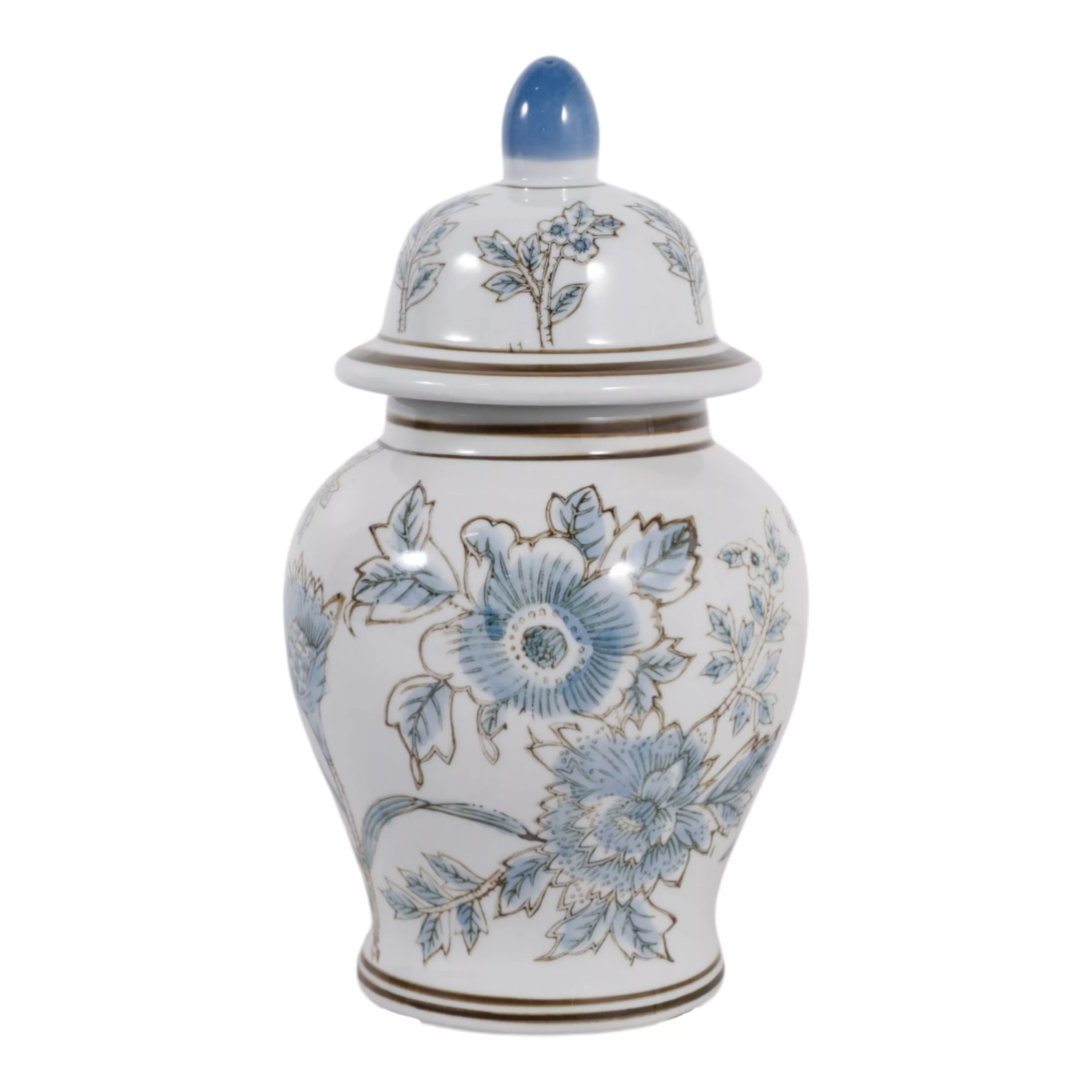 10x6" Floral Temple Jar