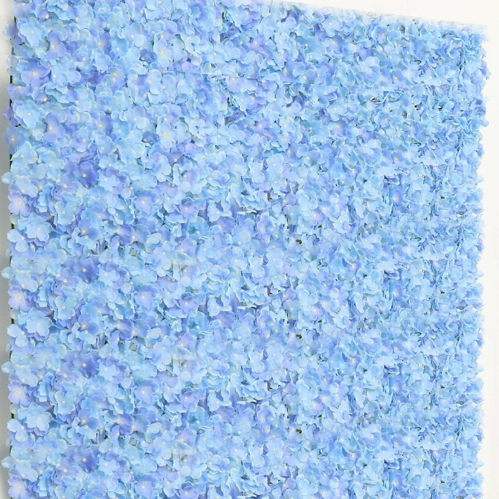11 Sq ft. Light Blue UV Protected Hydrangea Flower Wall Mat Backdrop - 4 Artificial Panels