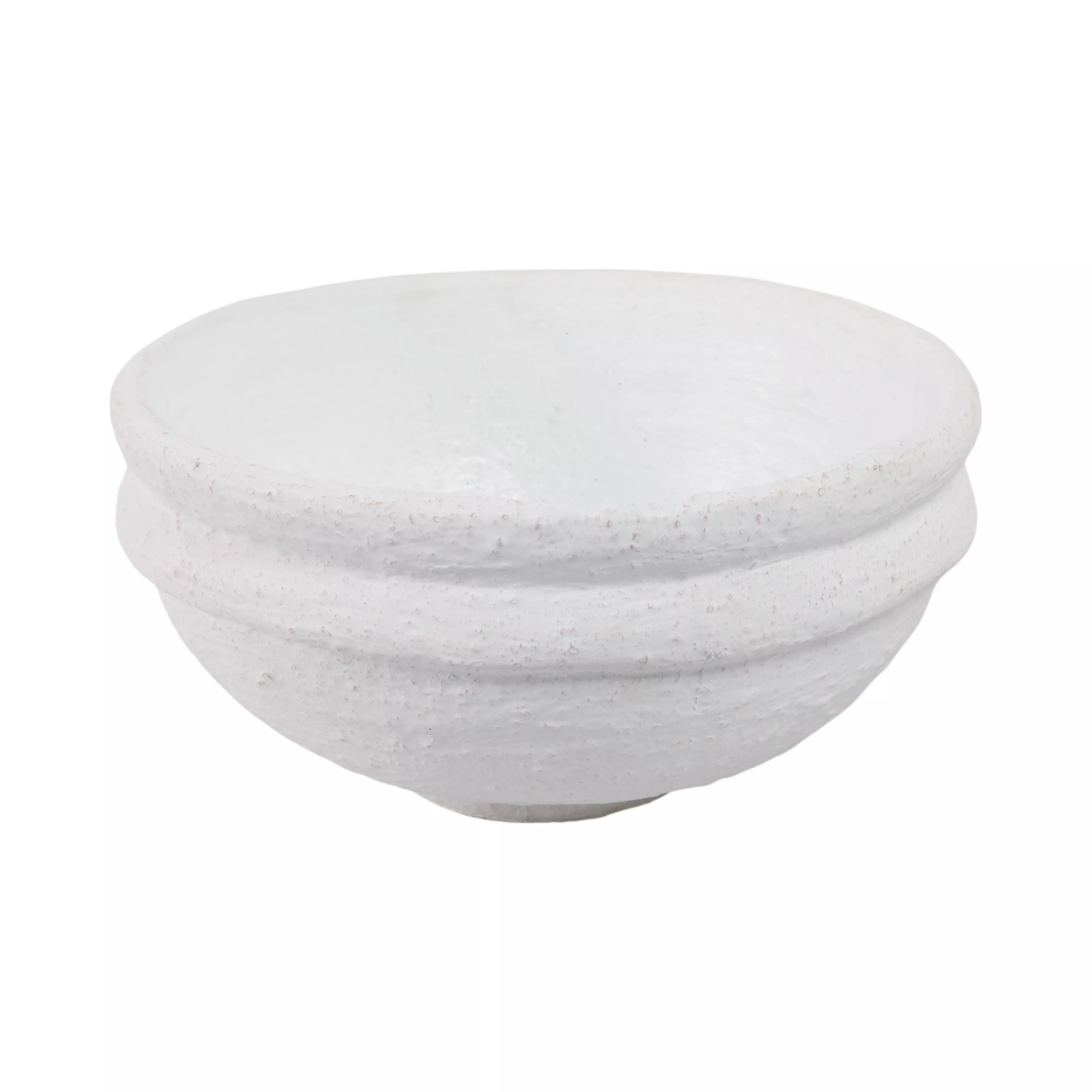 12x12" Textured Bowl, White