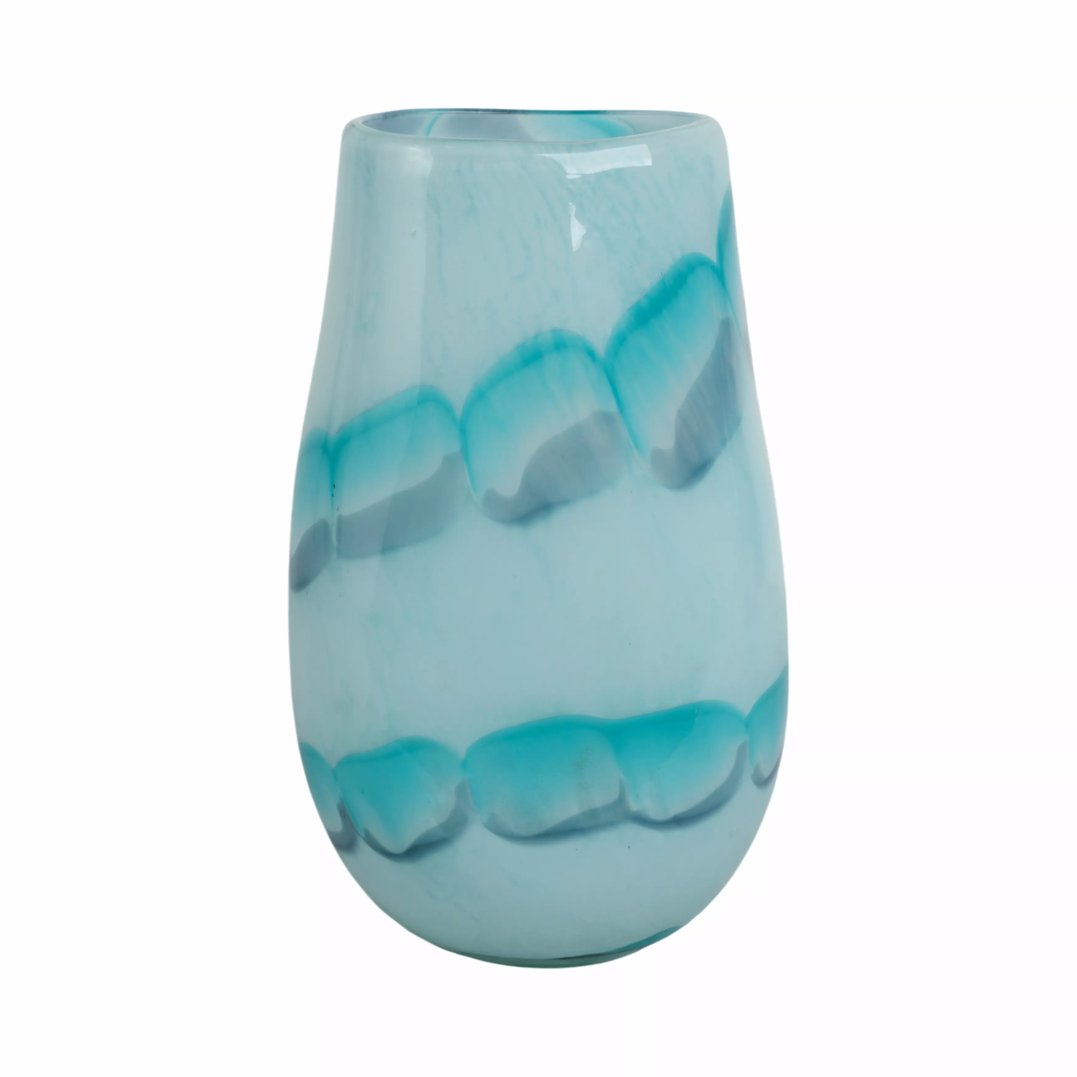 12x7" Bead Pattern Glass Vase