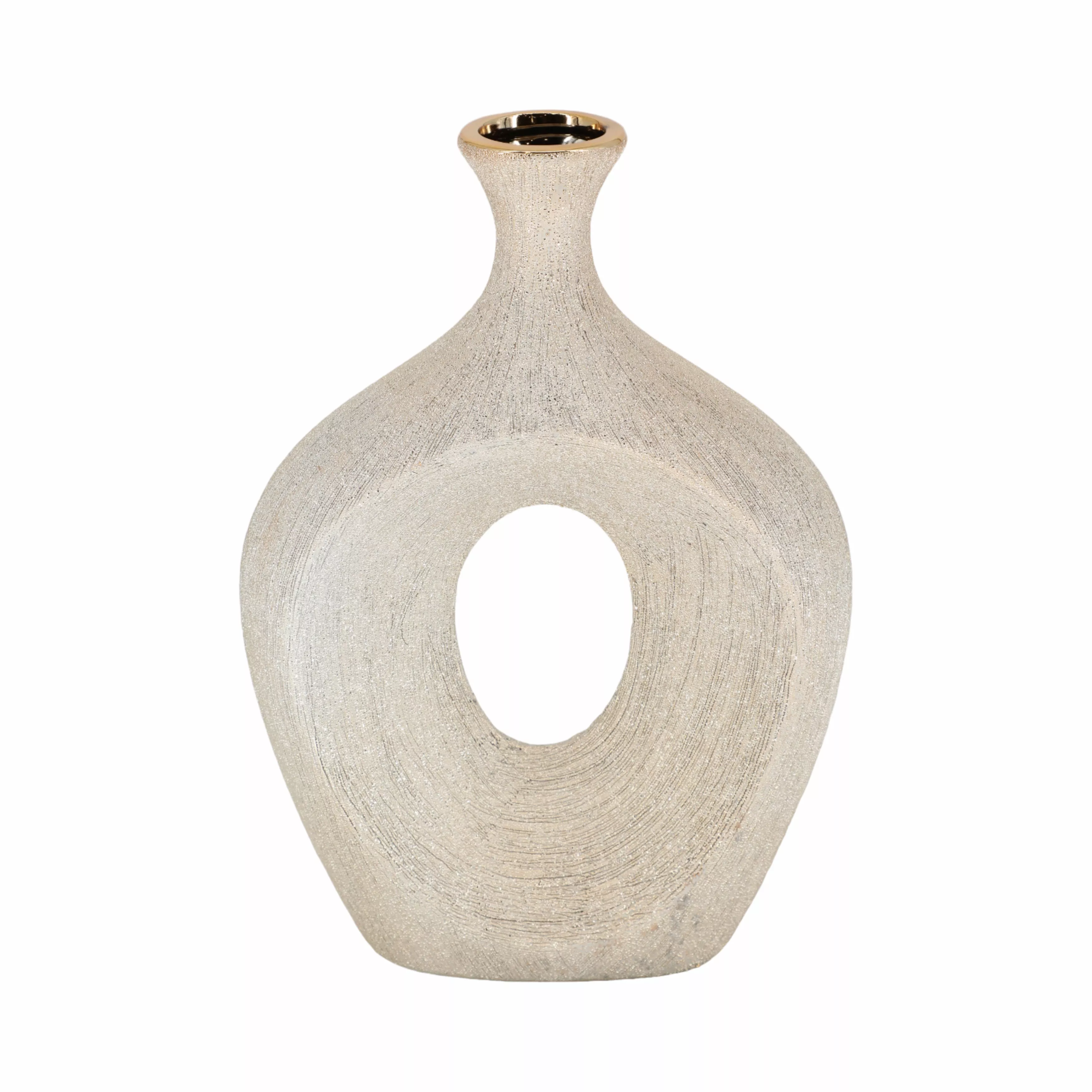 13" Beaded Oval Vase Cut-out