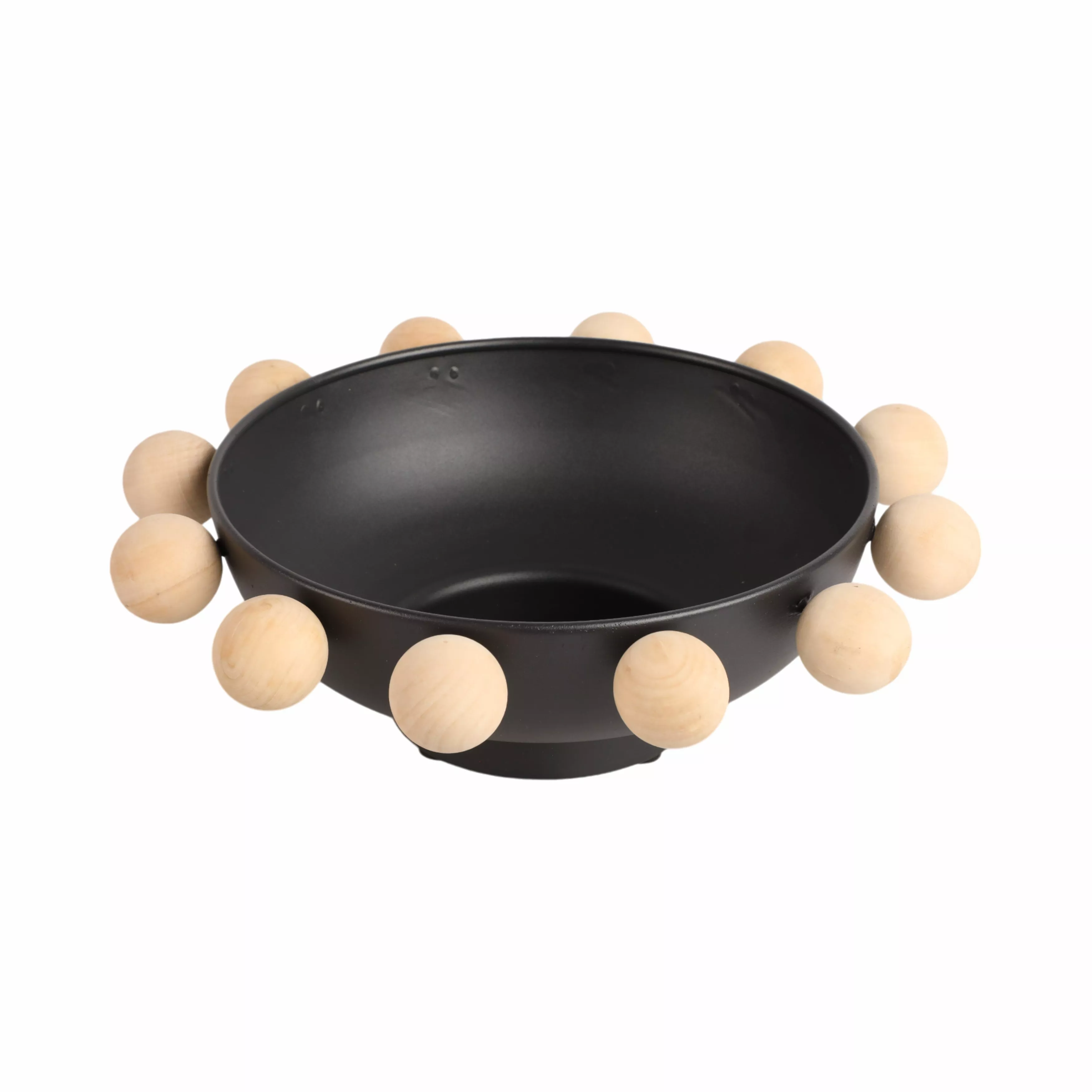 13" Bowl W/ Large Wooden Knobs