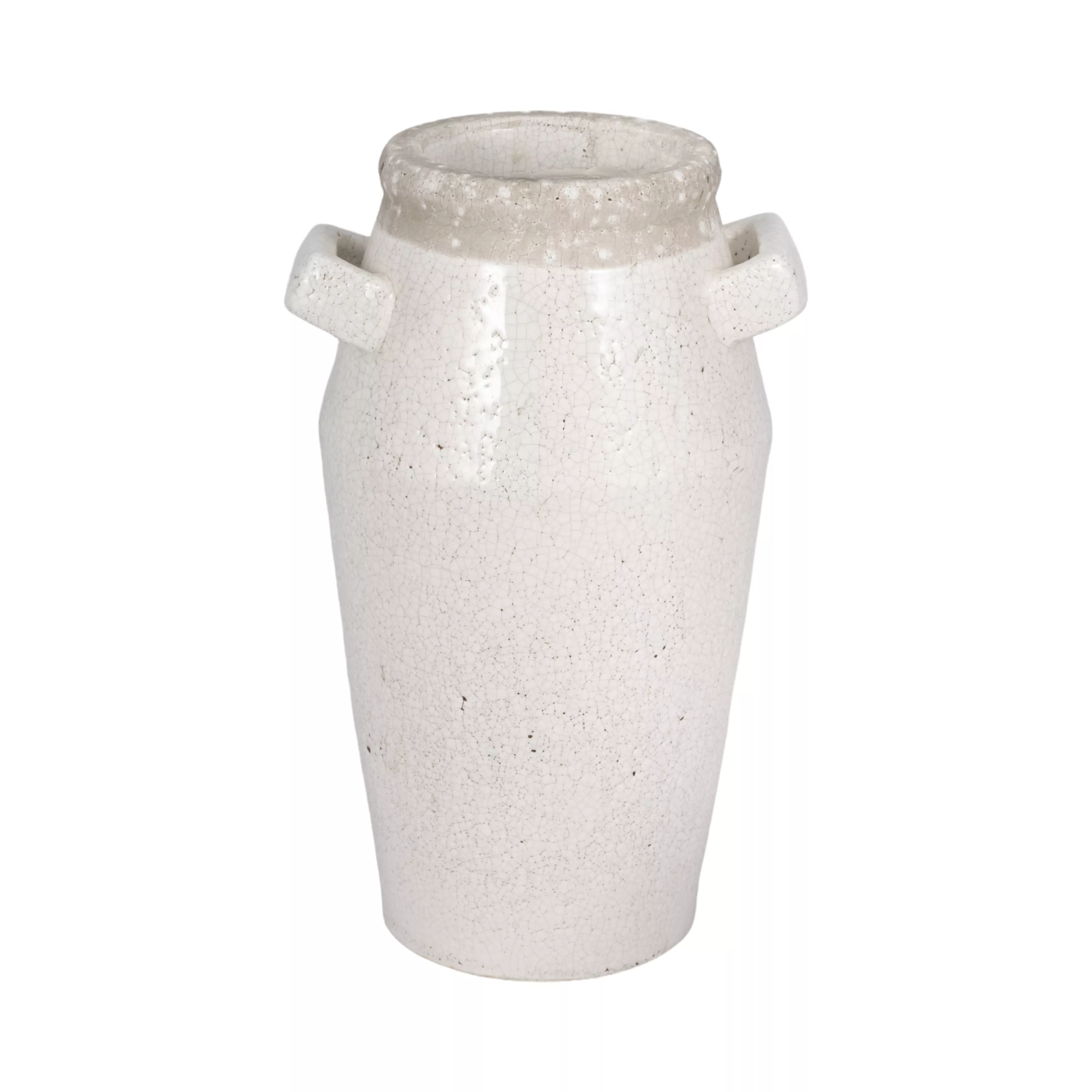 14" Ceramic Square Handle Vase