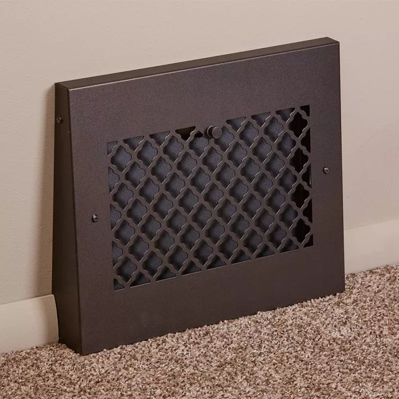 15" Solid Steel Tuscan Gravity Baseboard Register