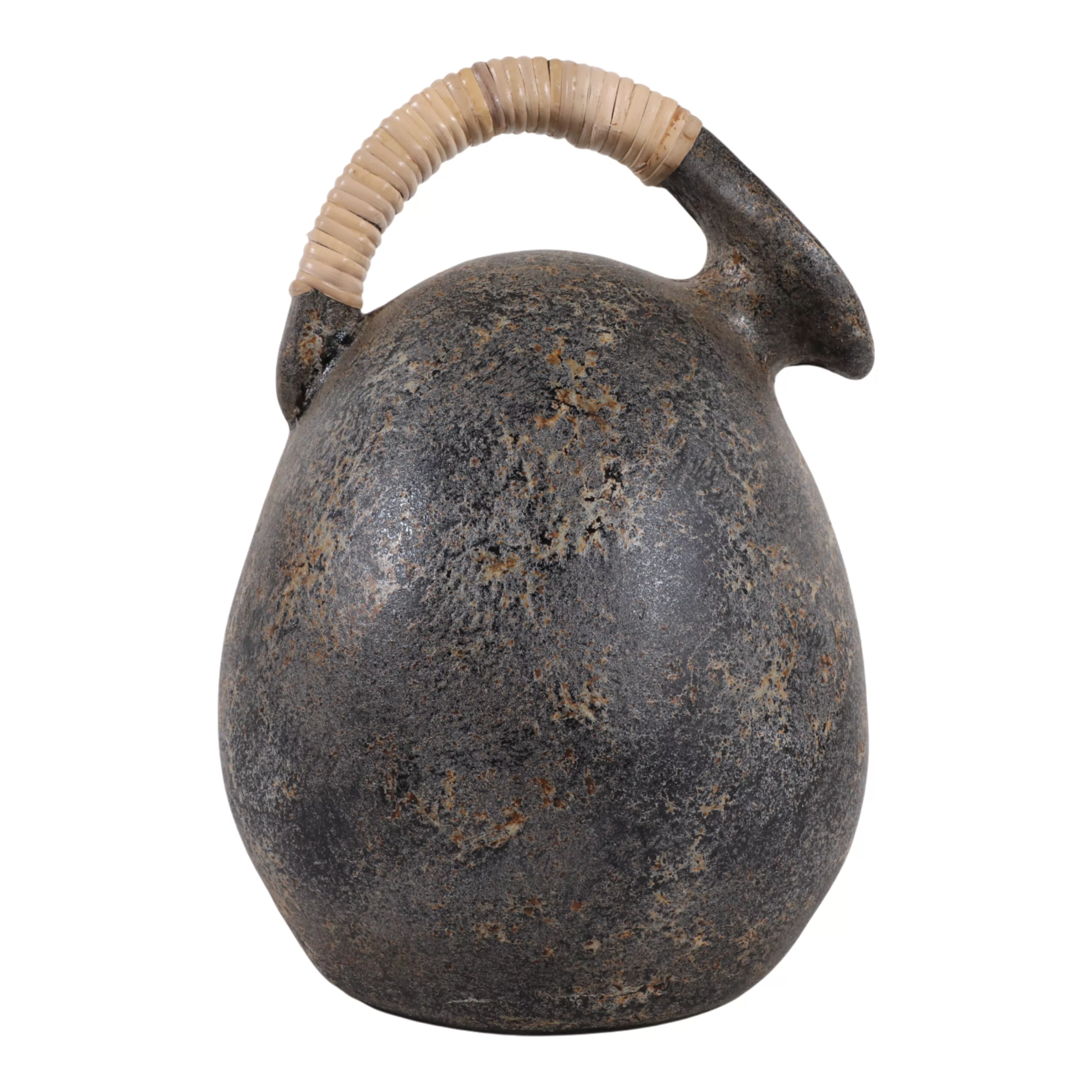 16" Rustic Jug W/ Woven Handle