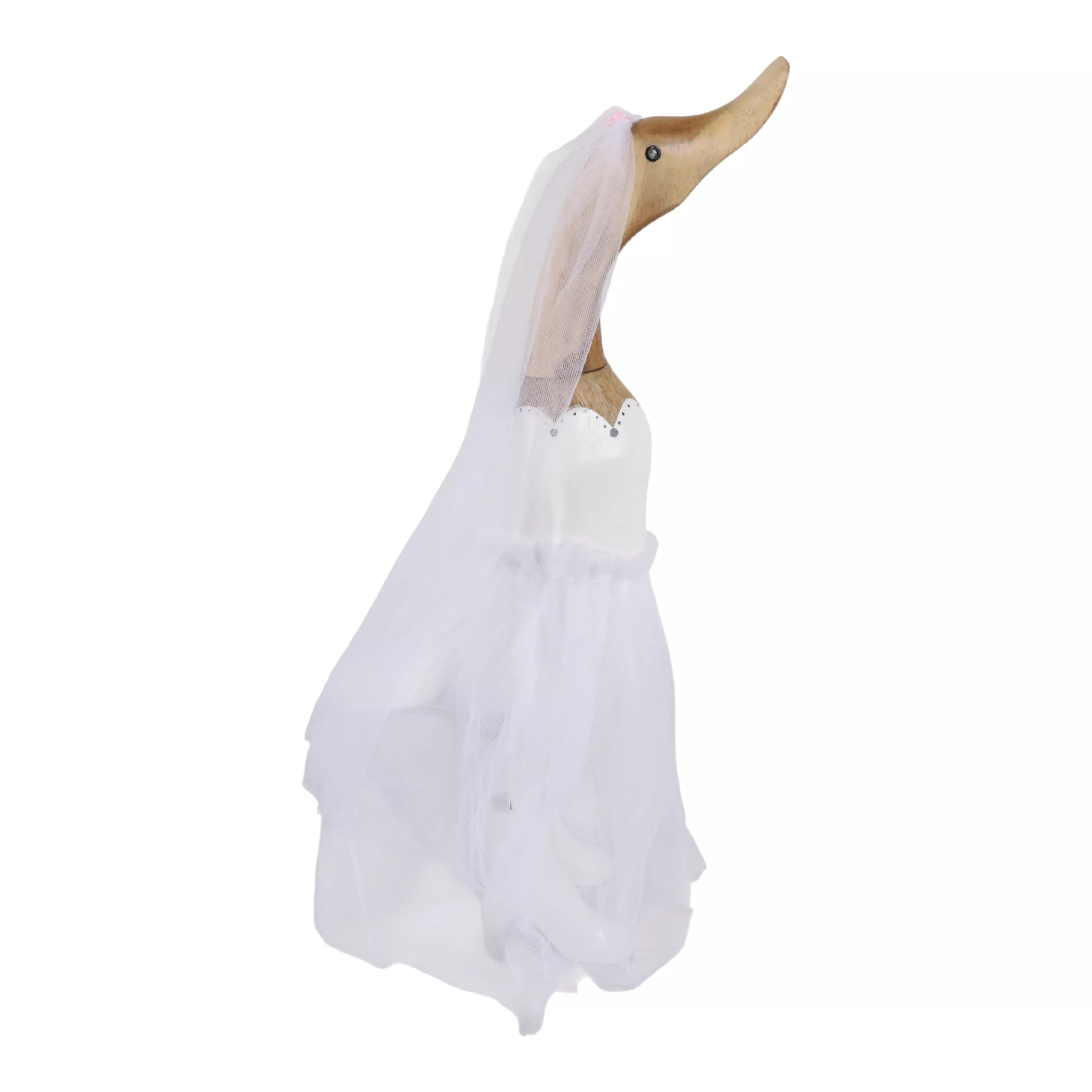 16x9" Bridal Duck, White/Brown