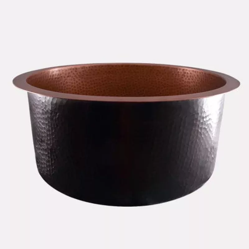 18" Niles Copper Round Bar Sink
