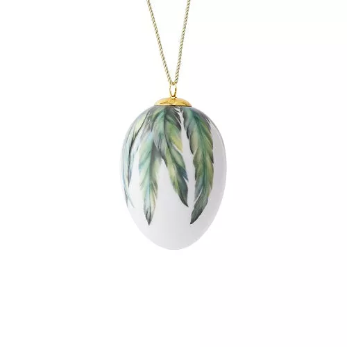 2025 Spring Easter Egg Collection Large Egg, Magpie Feathers, by Royal Copenhagen