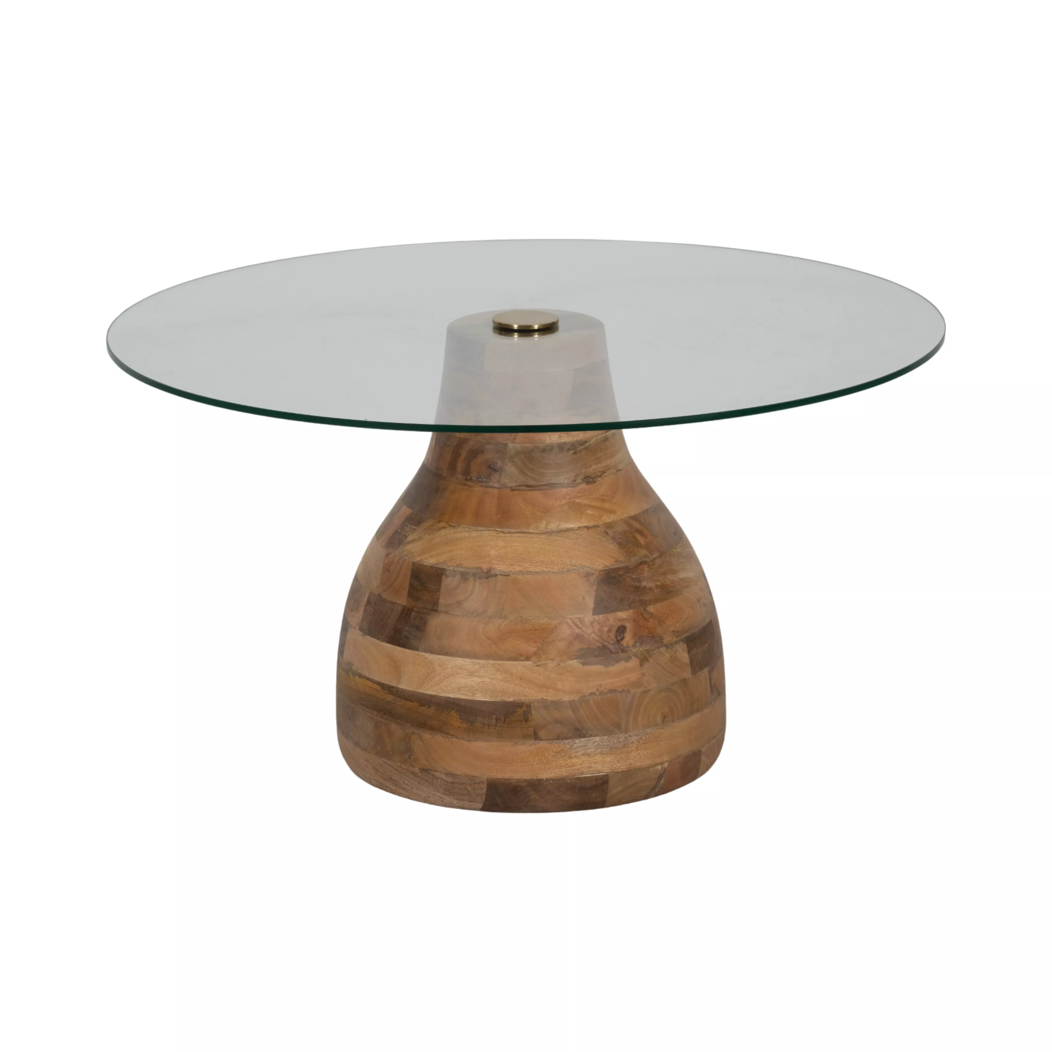 34" Striped Wood Coffee Table