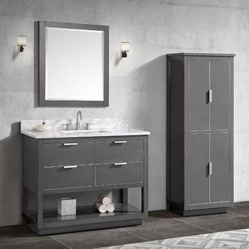 42" Tendoy Vanity Cabinet for Rectangular Undermount Sink - Twilight Gray