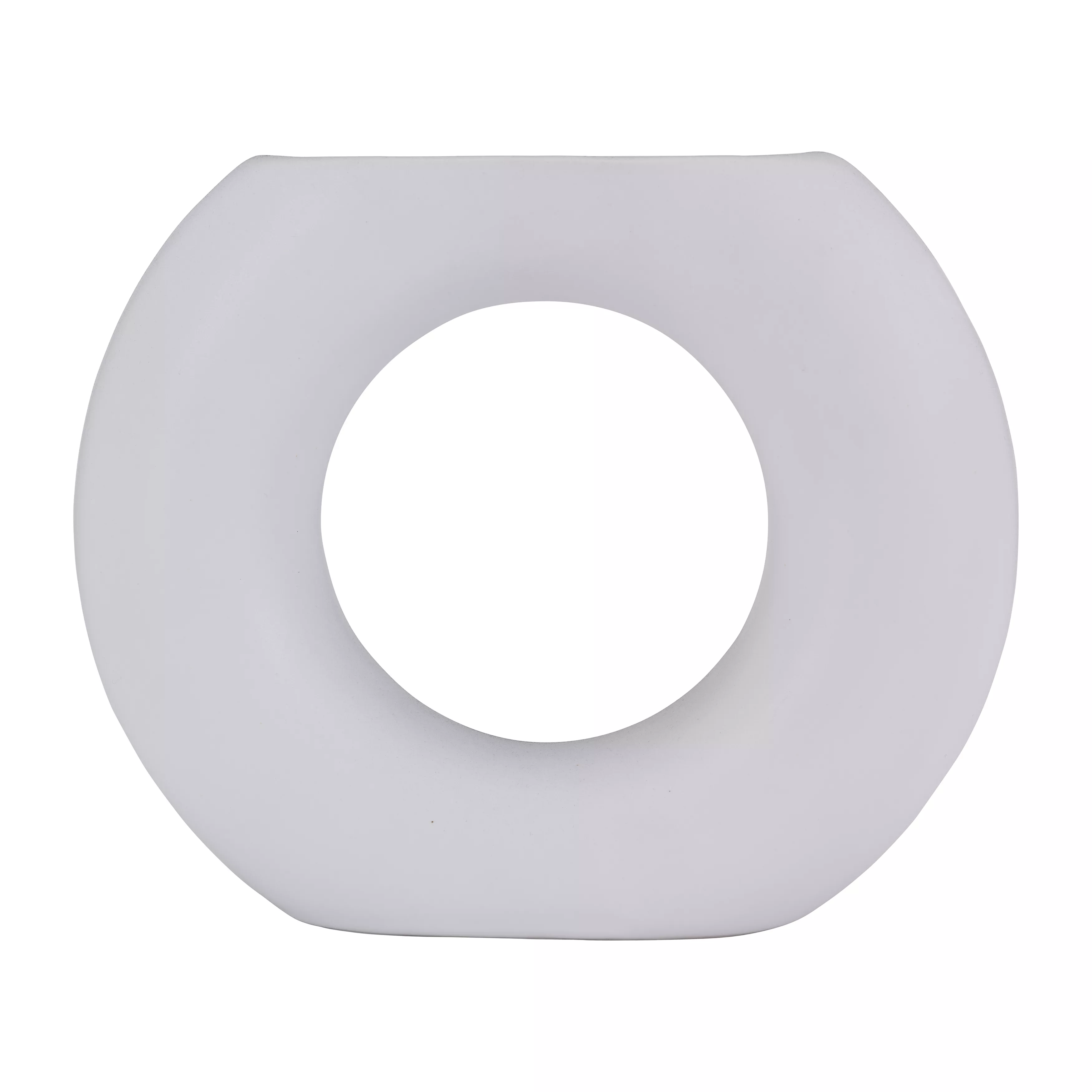 5" Ceramic Donut Vase, White