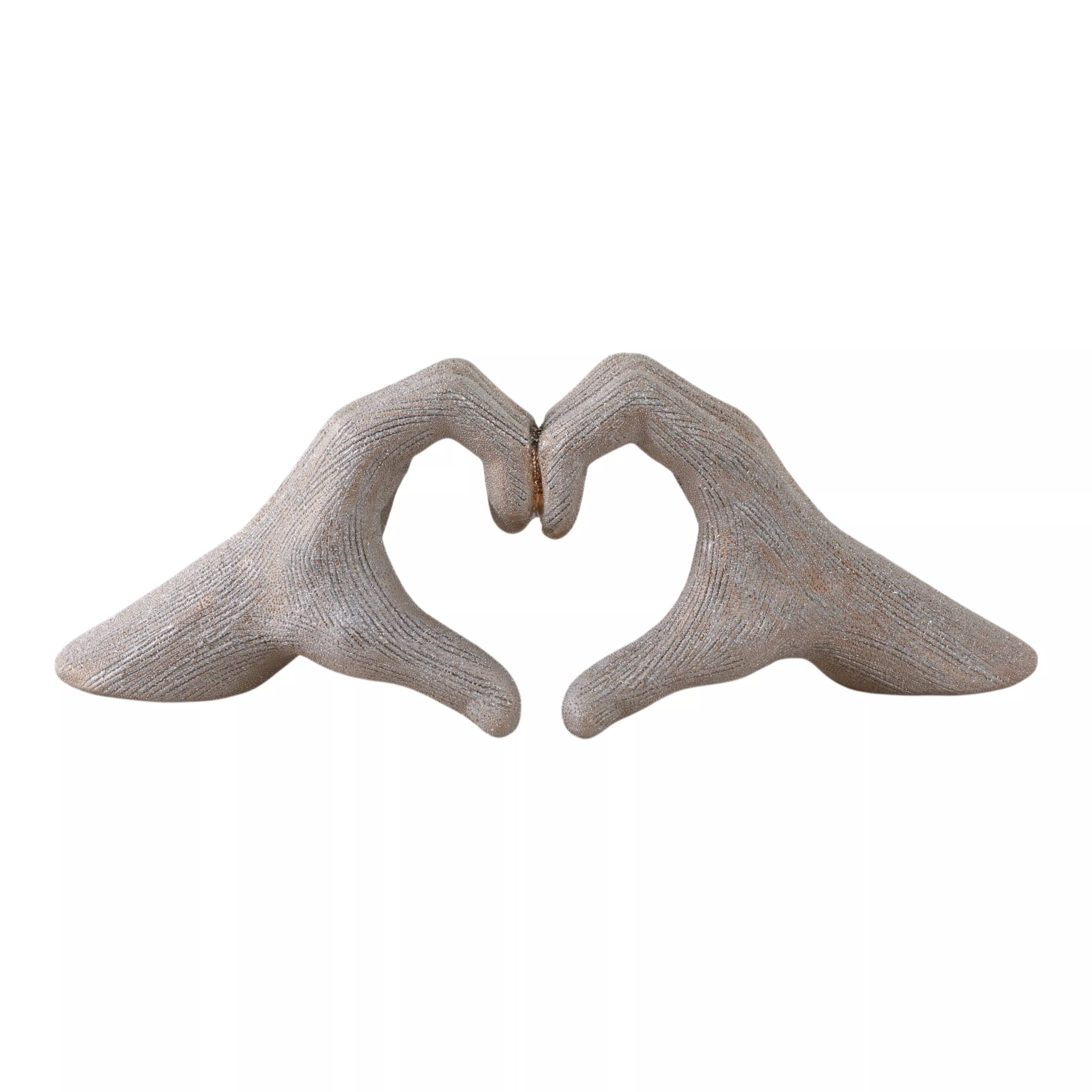 5" Hand-Heart, Champagne