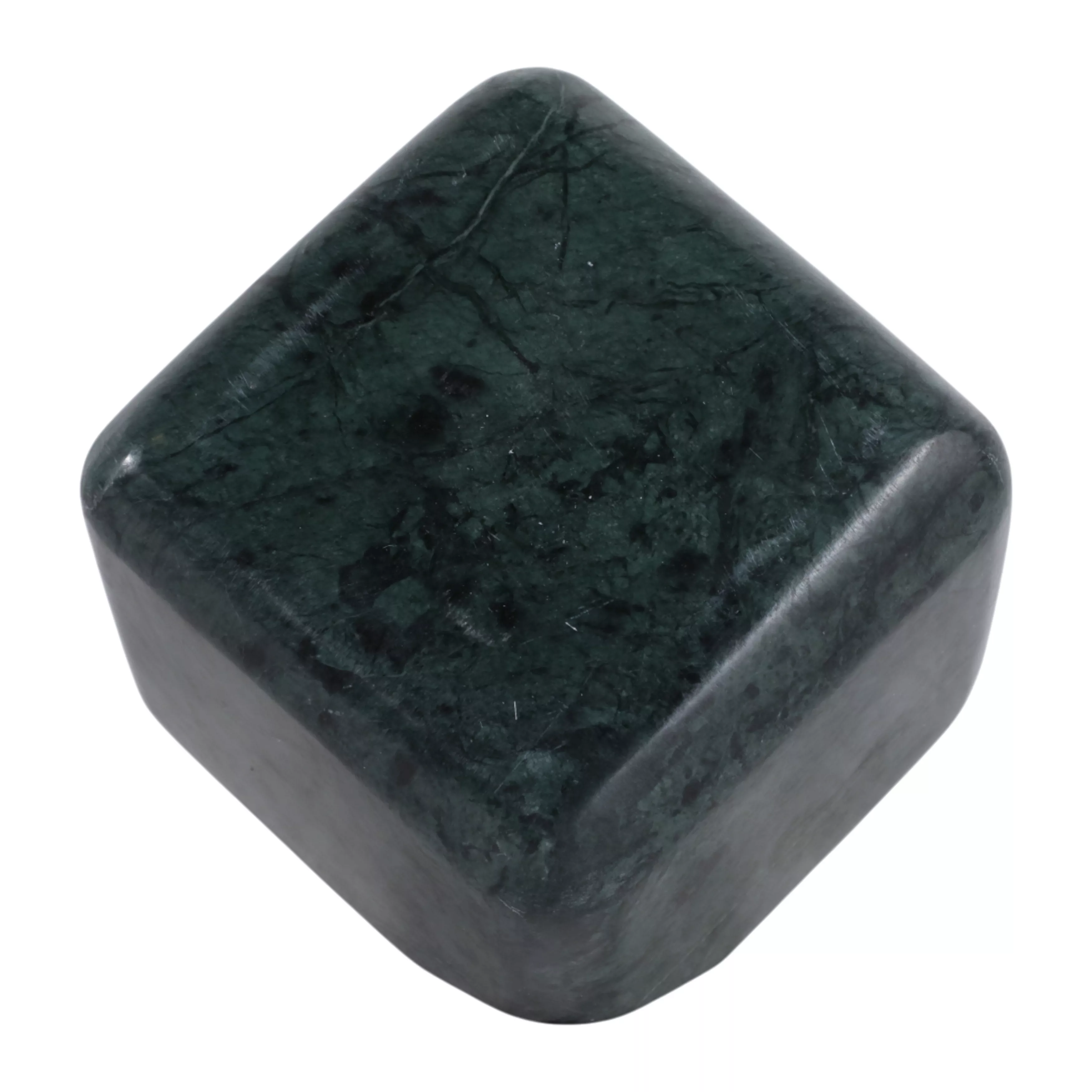 5x5" Marble Cube Orb, Green