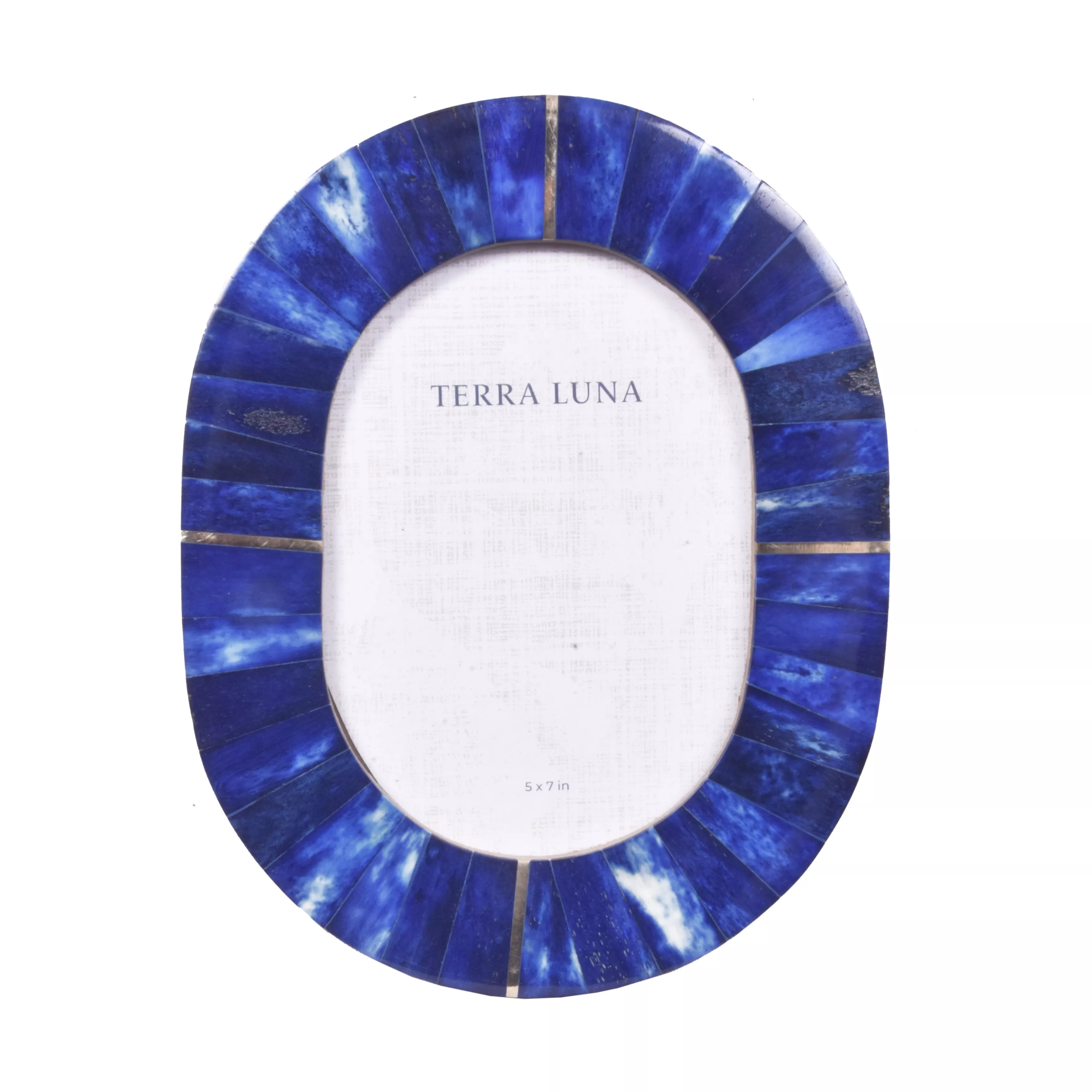 5x7" Oval Brass Inlay Frame