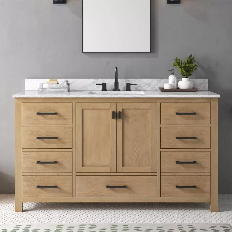60" Noxon Vanity for Rectangular Undermount Sink - Brushed Oak