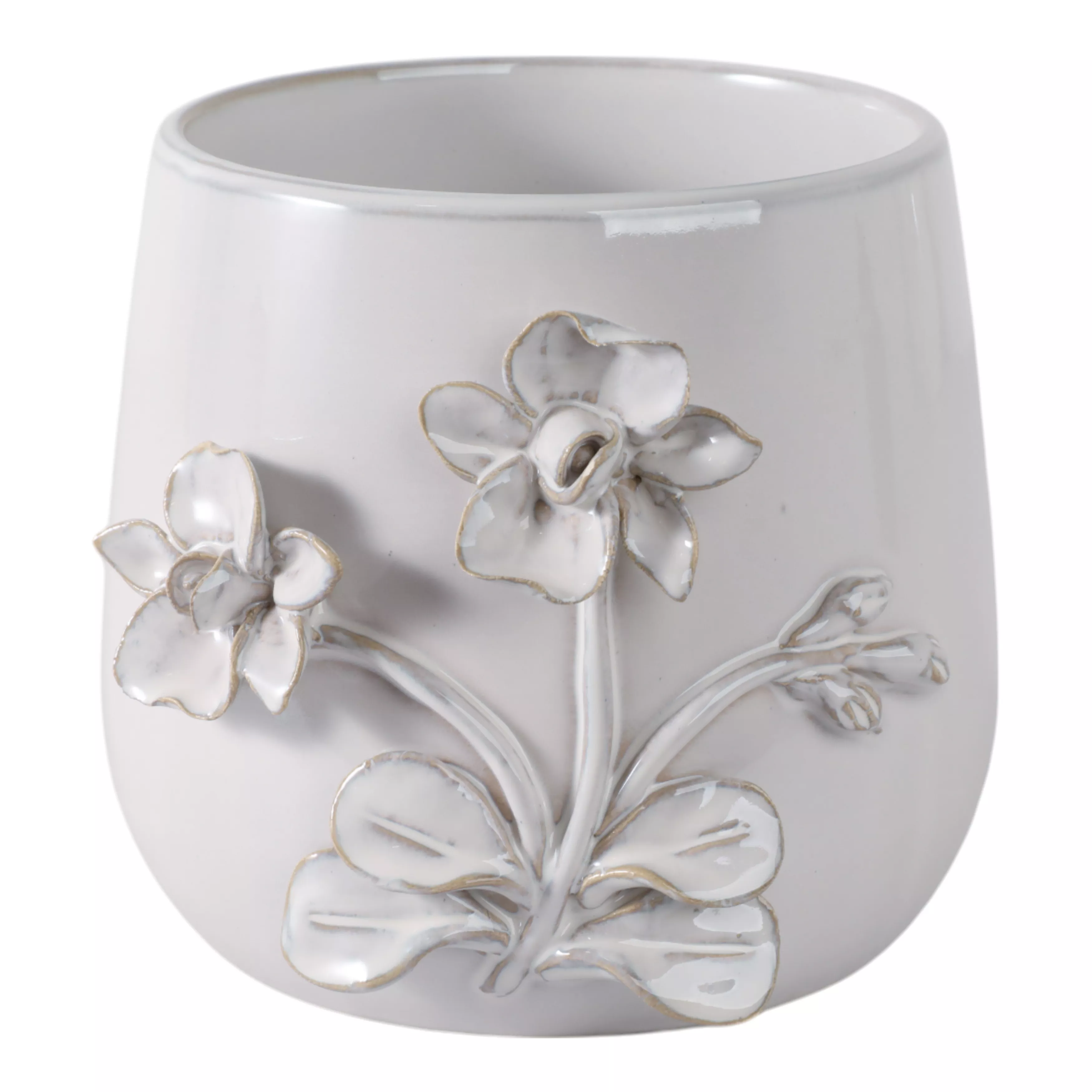 7" Flower Applique Planter