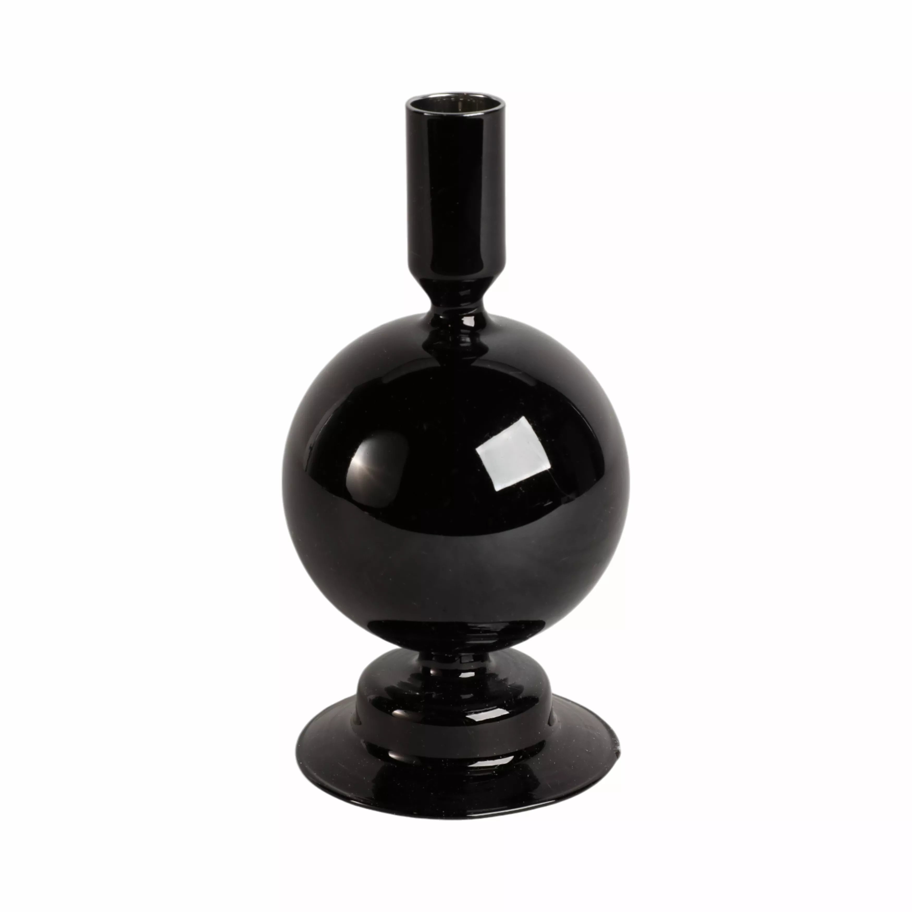 7" Glass Bubble Taper Holder