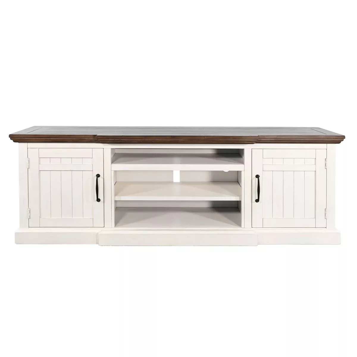72" TV Console - Buckskin / Marble White