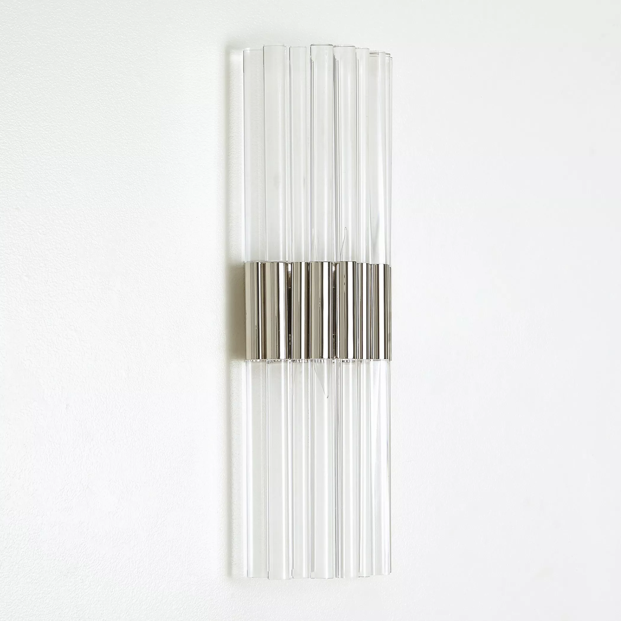 Acrylic Sconce Hardwire- Silver