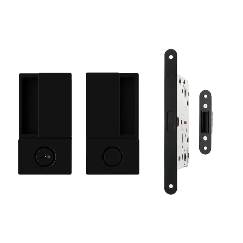 AGB Wave Flush Door Handle & Lock Set