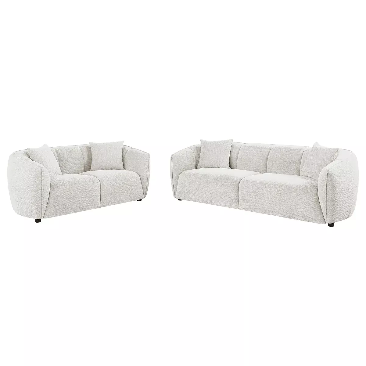 Aleisha 2-piece Fabroc Upholstered Sofa Set Sand