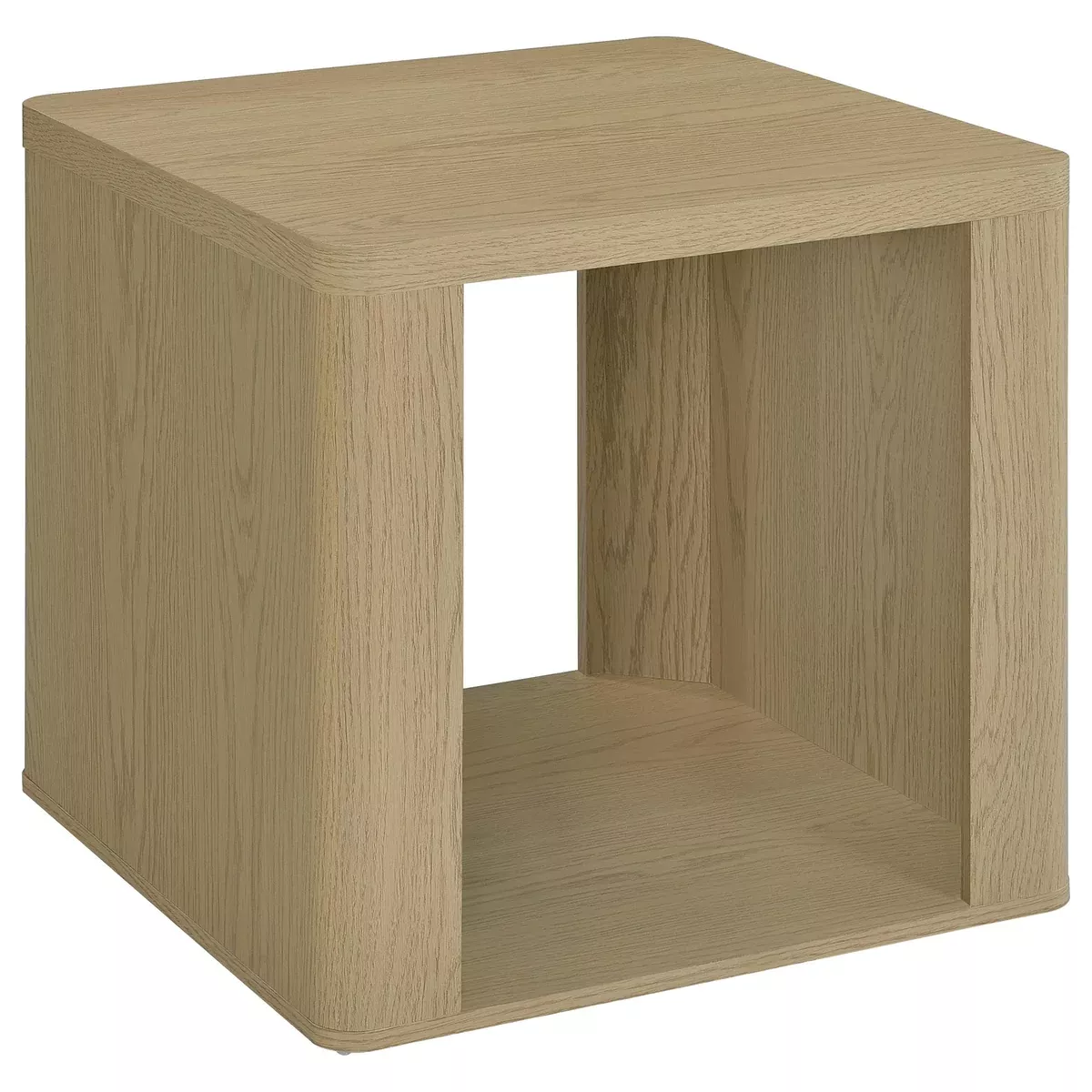 Alsina Square End Table with Open Shelf Greige