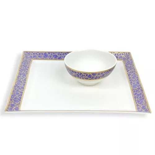 Amalfi Blue 12" Chip & Dip by Michael Wainwright