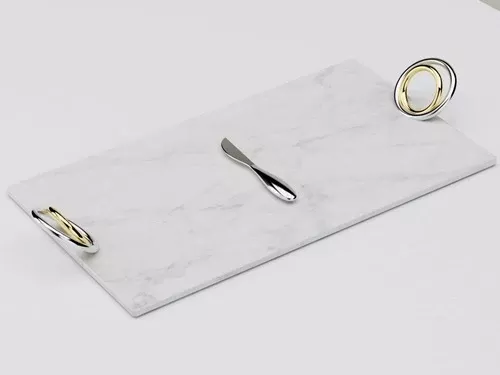 Anna New York Ring Cheeseboard & Knife Set