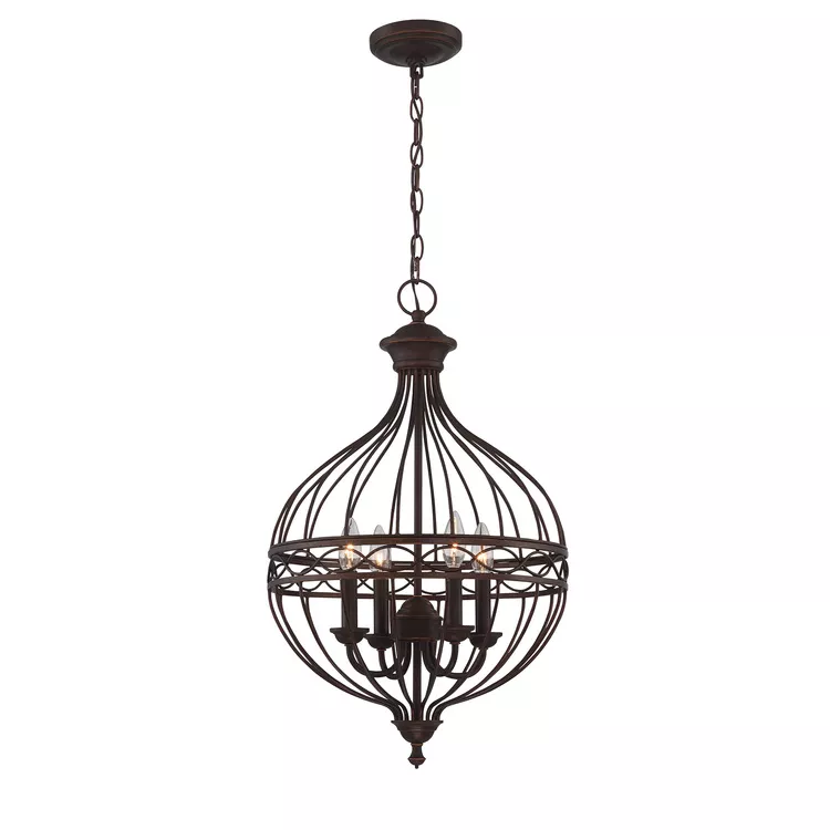 Antique Bronze E12 Type B Chandelier 60Wx4 - Lite Source
