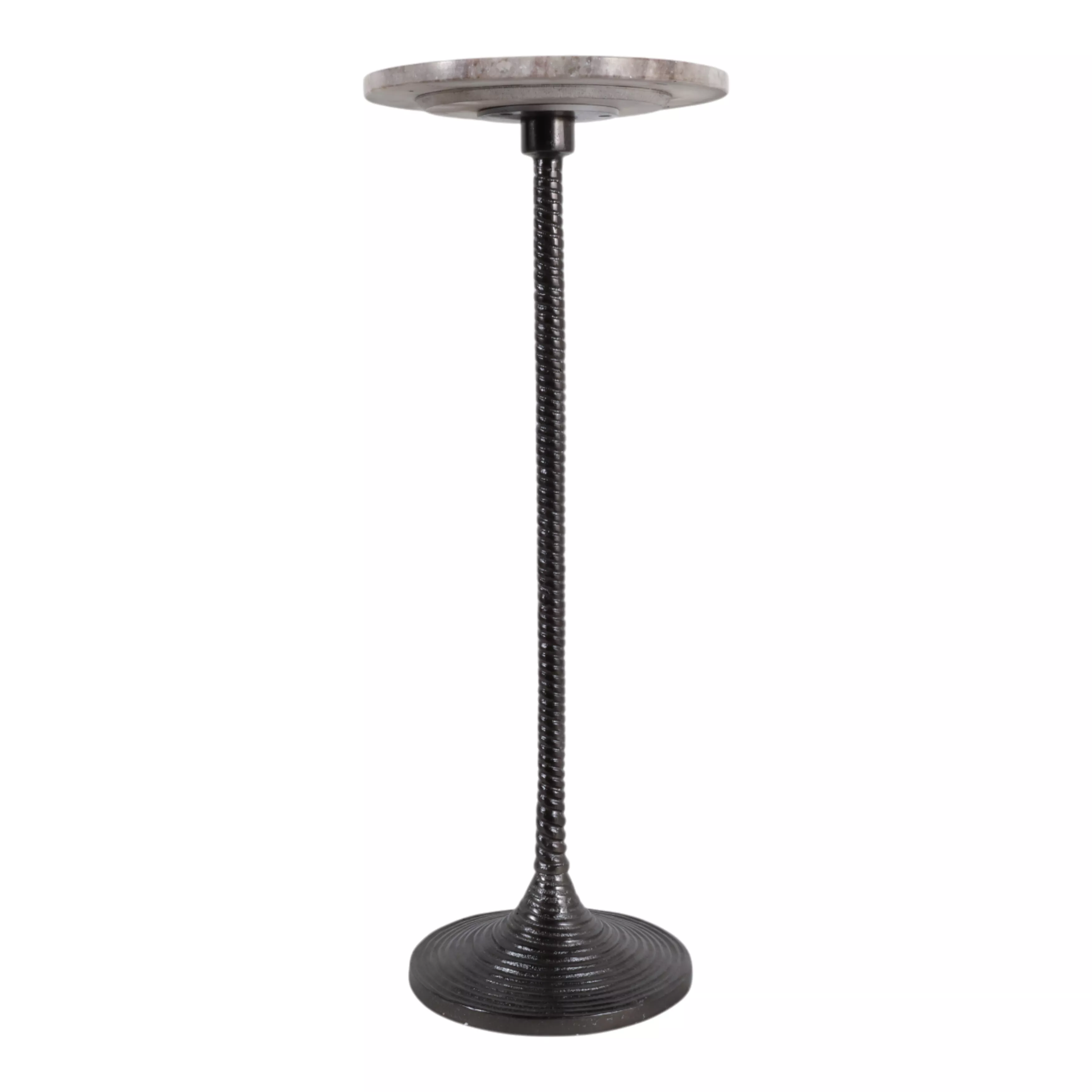 Antique Gray Marble Top Drink Table