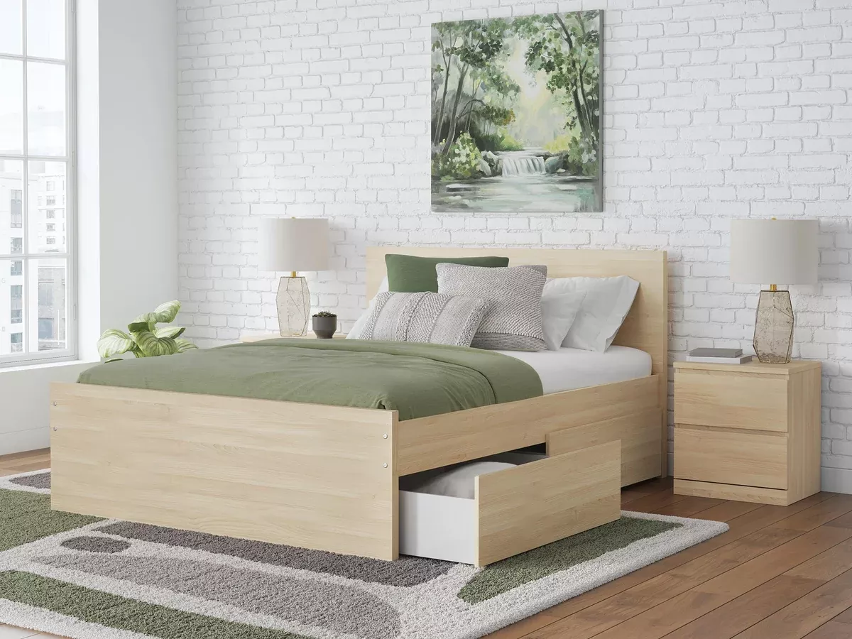 Ashley Express - Onita Full Panel Platform Bed with 2 Side Storage