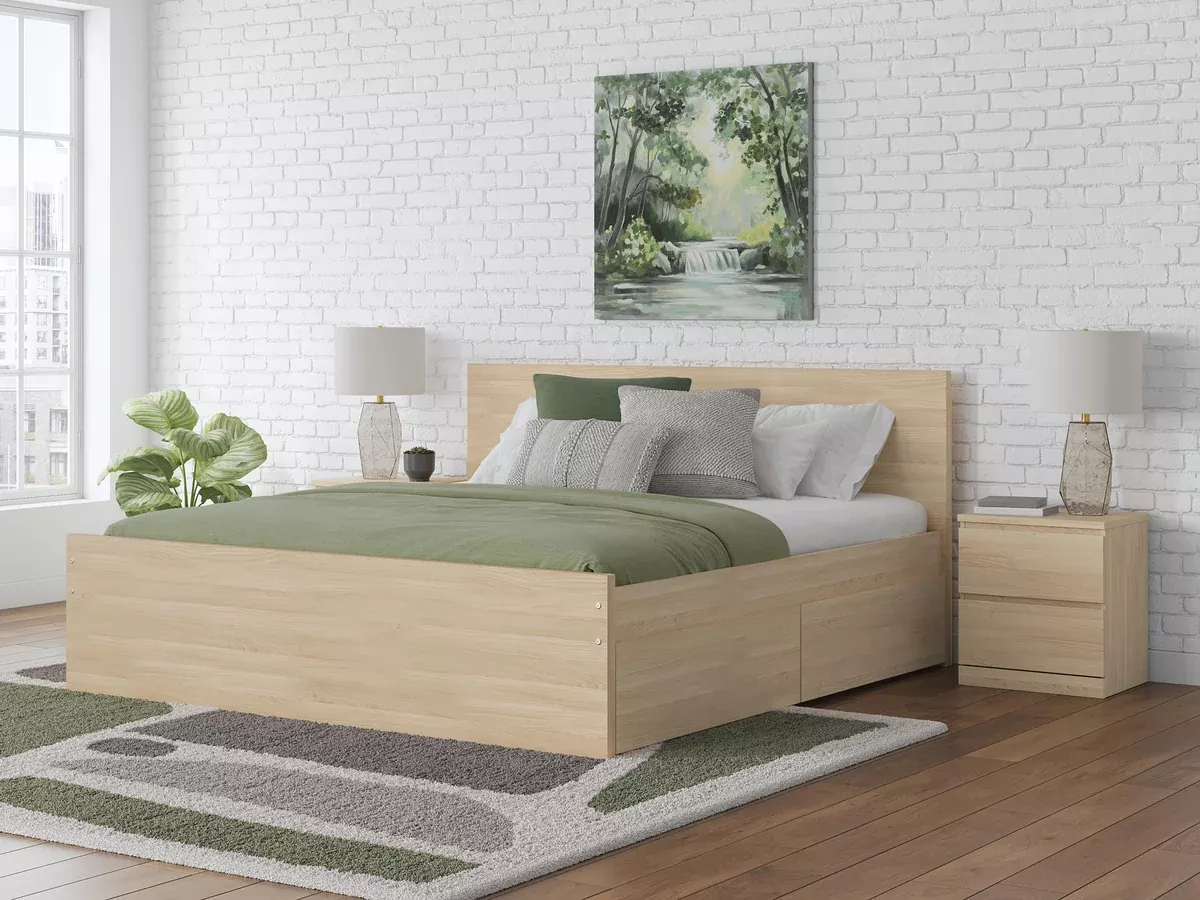 Ashley Express - Onita Queen Panel Platform Bed with 2 Side Storage