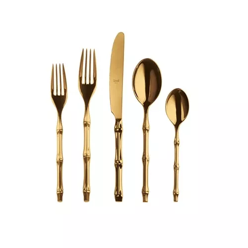 Bali Gold Flatware by Mepra