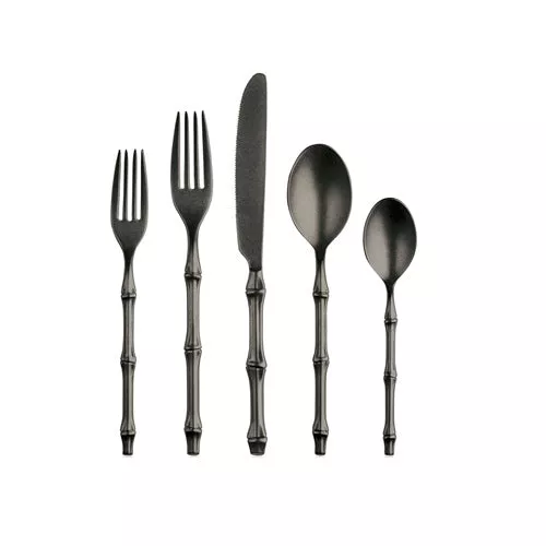 Bali Pewter Black Flatware by Mepra