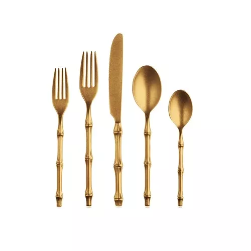 Bali Pewter Gold Flatware by Mepra