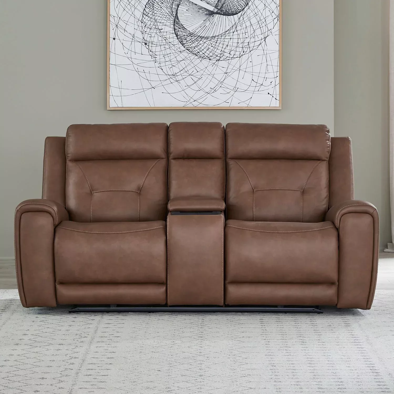 Beckham Dual Power Zero Gravity Loveseat with Console