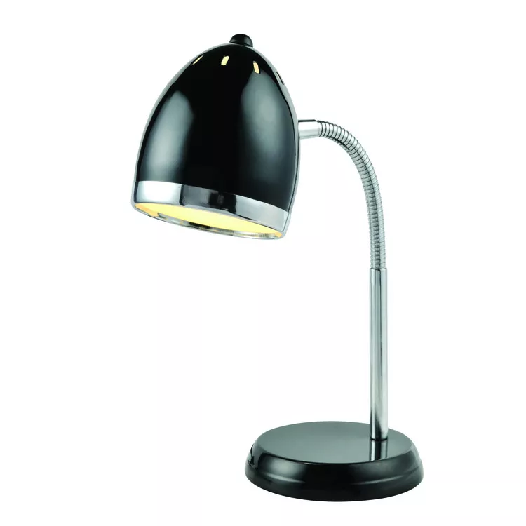 Black/Chrome Desk Lamp 13W CFL - Lite Source