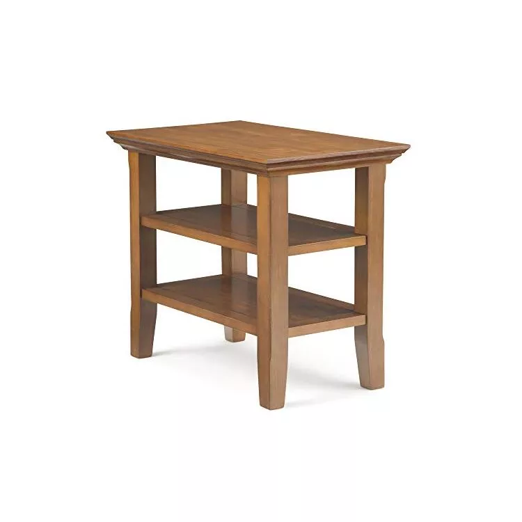 Black or Brown Solid Wood Rectangular Side Table 20 x 14 - CCT Global Sourcing