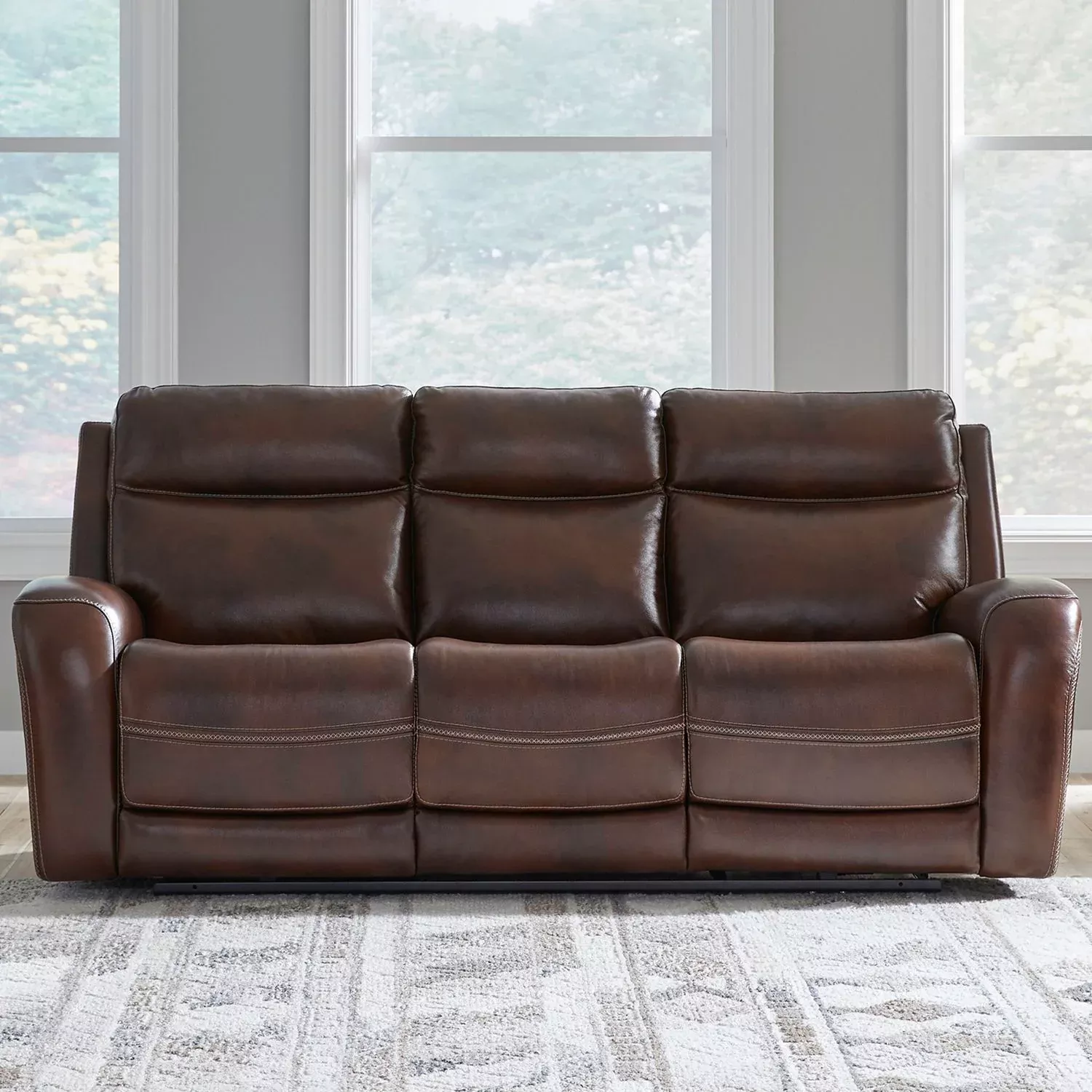 Blair Dual Power Zero Gravity Sofa & - Cognac