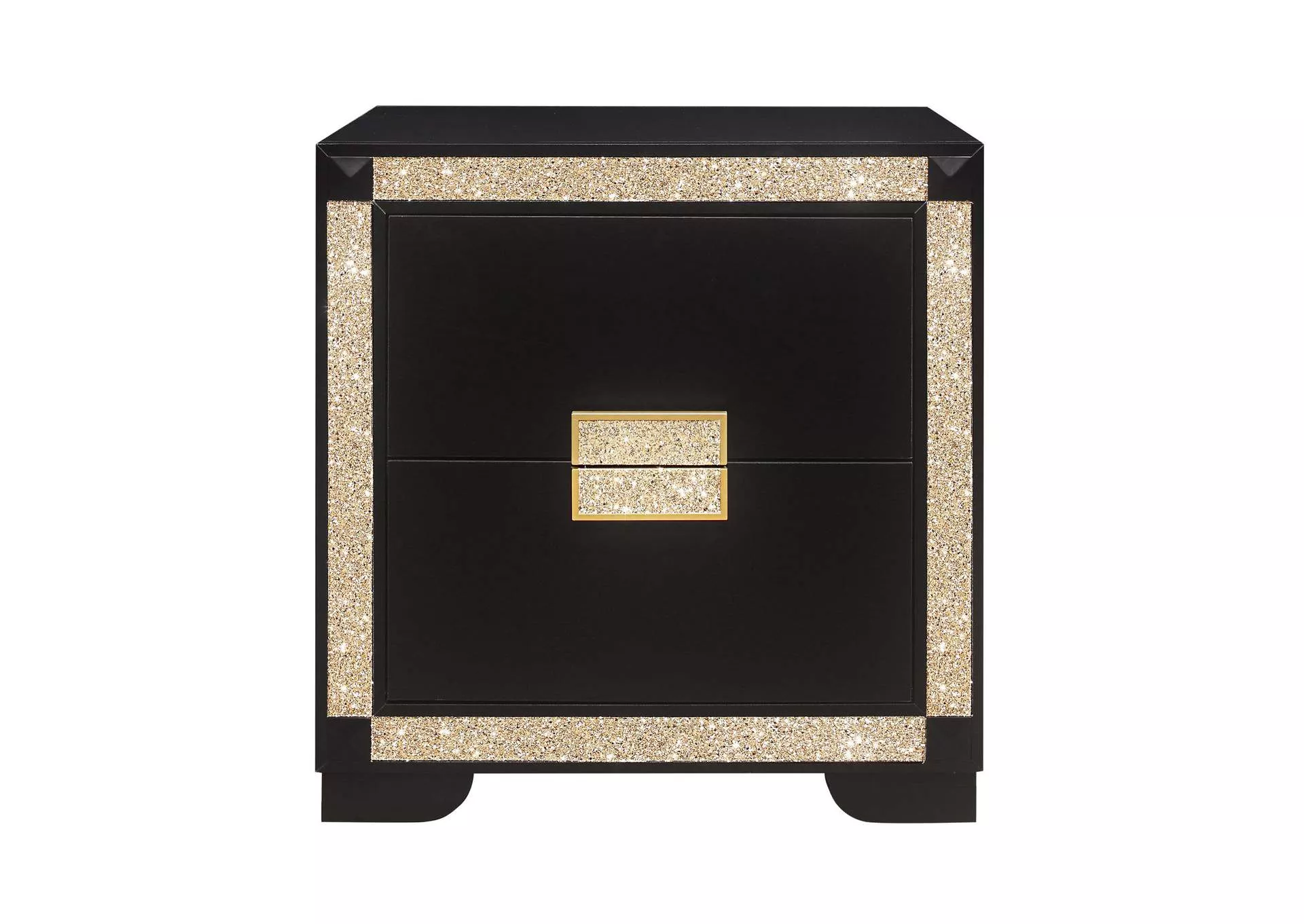 BLAKE BLACK - GOLD NIGHTSTAND