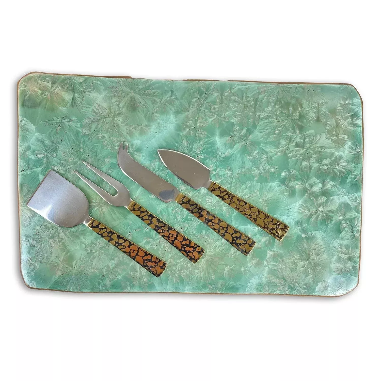 Borealis Aqua Ceramic 16" Tray by Michael Wainwright