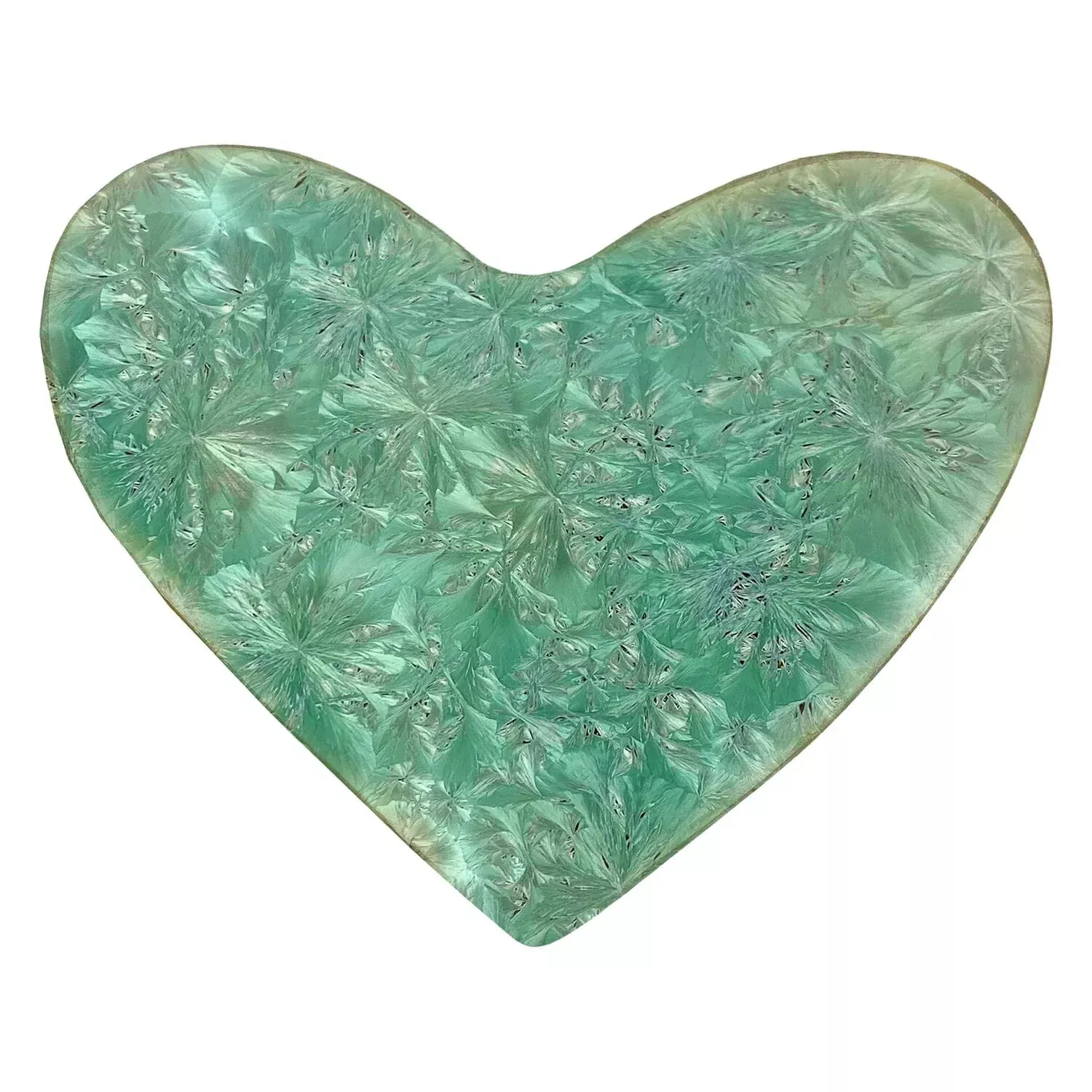 Borealis Aqua Ceramic Heart by Michael Wainwright