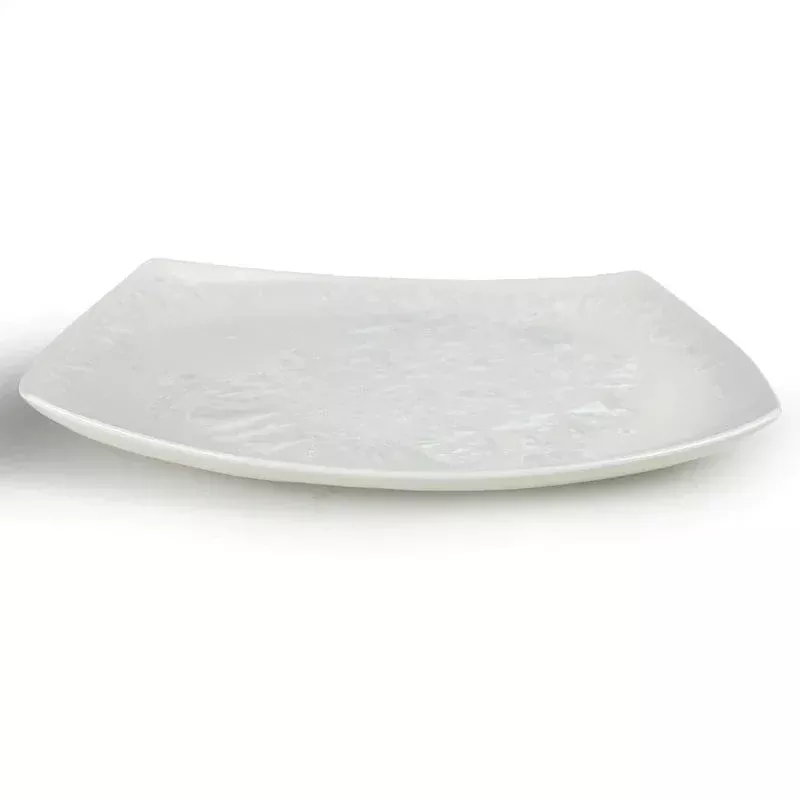 Borealis White Ceramic 14.5" Oval Platter by Michael Wainwright