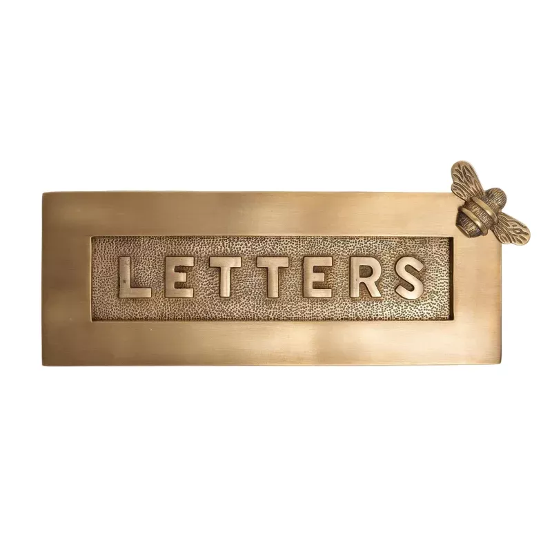 Brass bee Letterplate