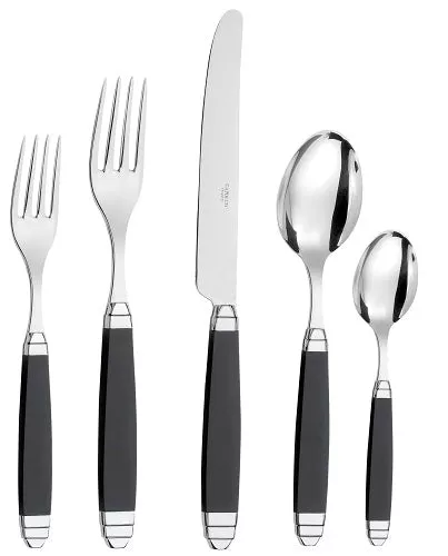 Capdeco Mercure 5 Piece Place Setting, Black