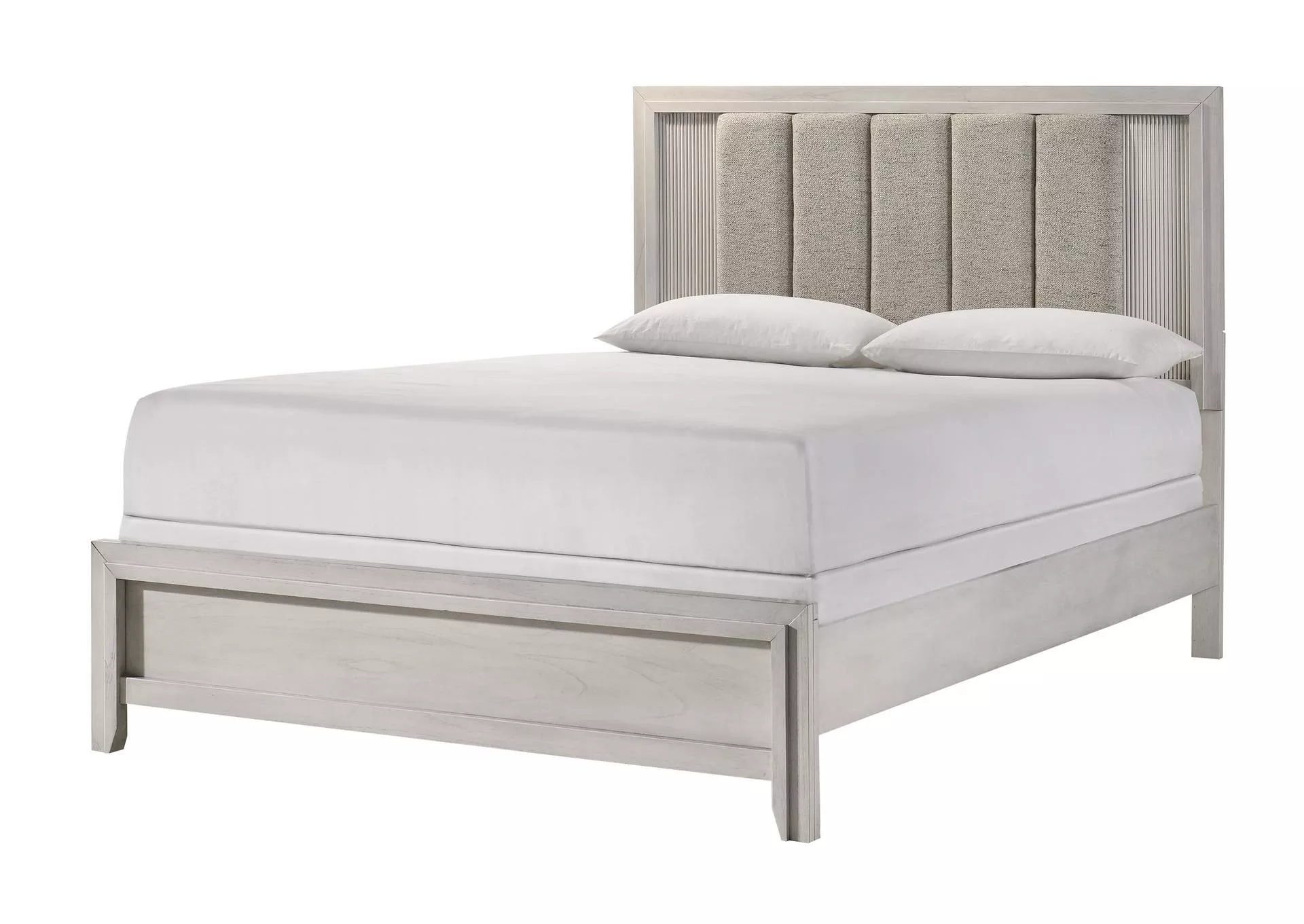 CARLTON QUEEN BED - WHITE