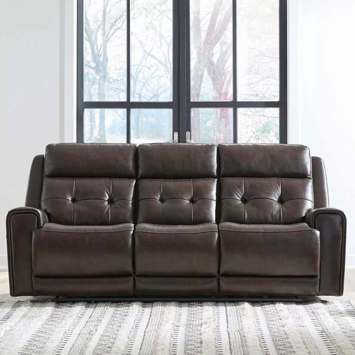 Carrington Triple Power Zero Gravity Sofa & - Dark Brown
