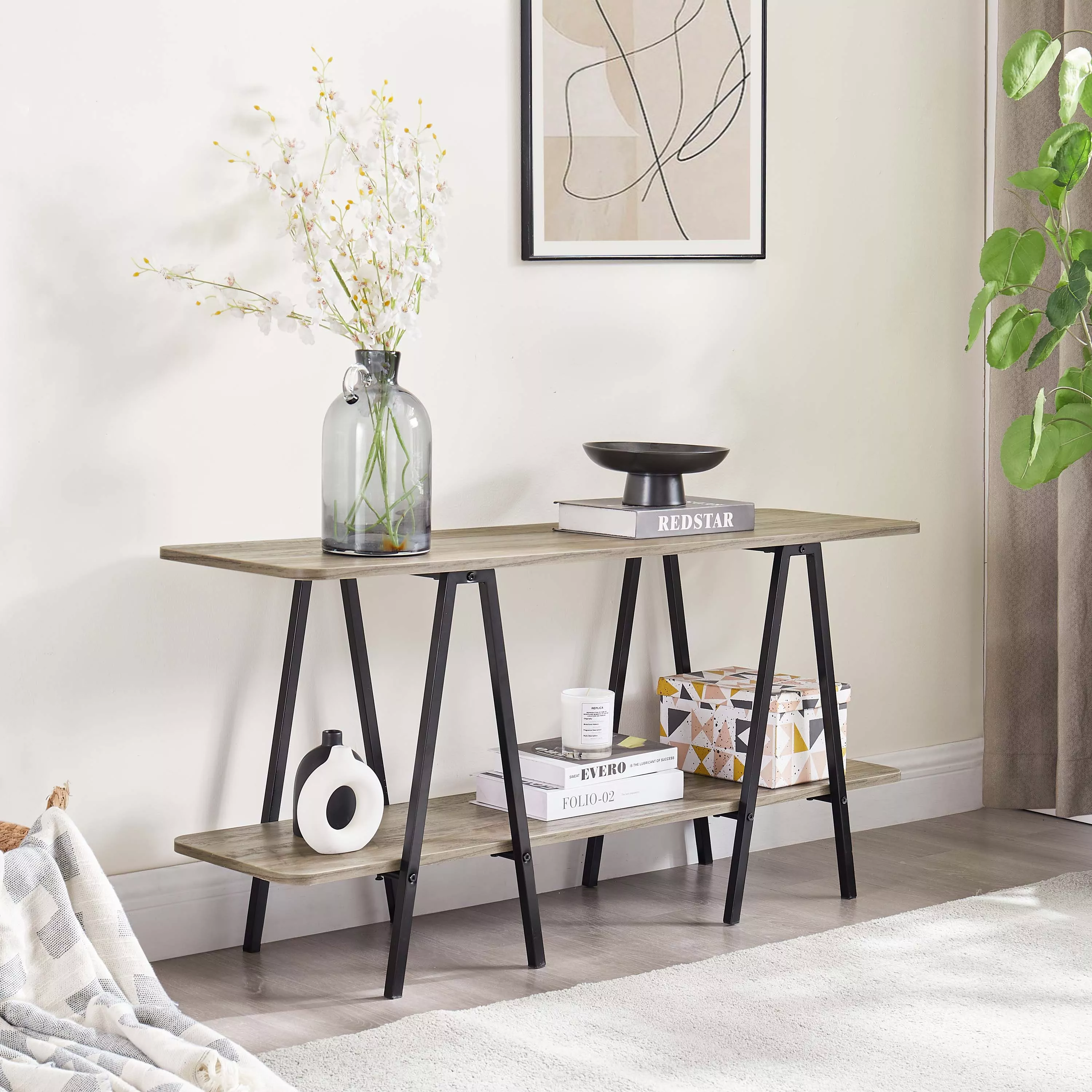 Celine Gray Console Table